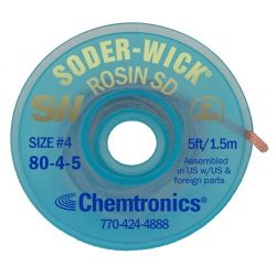 Chemtronics SW18045 Soder-Wick® Rosin SD VACUPAK™ ESD Safe 2.8mm x 1.5m pk 6
