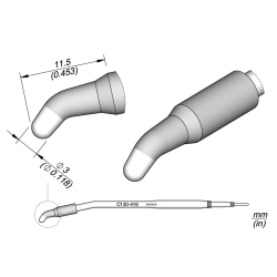 JBC C130 416 LEAD FREE CARTRIDGE 3 mm Conical Bent Diam. 3