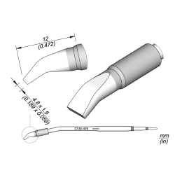 JBC C130 419 LEAD FREE CARTRIDGE 4.8 x 1.5 Chisel Bent 4.8 x 1.5