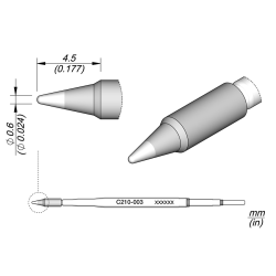 JBC C210 003 TIP CARTRIDGE 0.6 mm Cartridge Conical Diam. 0. 6
