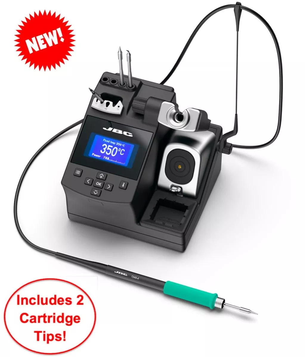 JBC CD-2BQF General Purpose Soldering Station with T245-A Handpiece and 2 Cartridge Tips