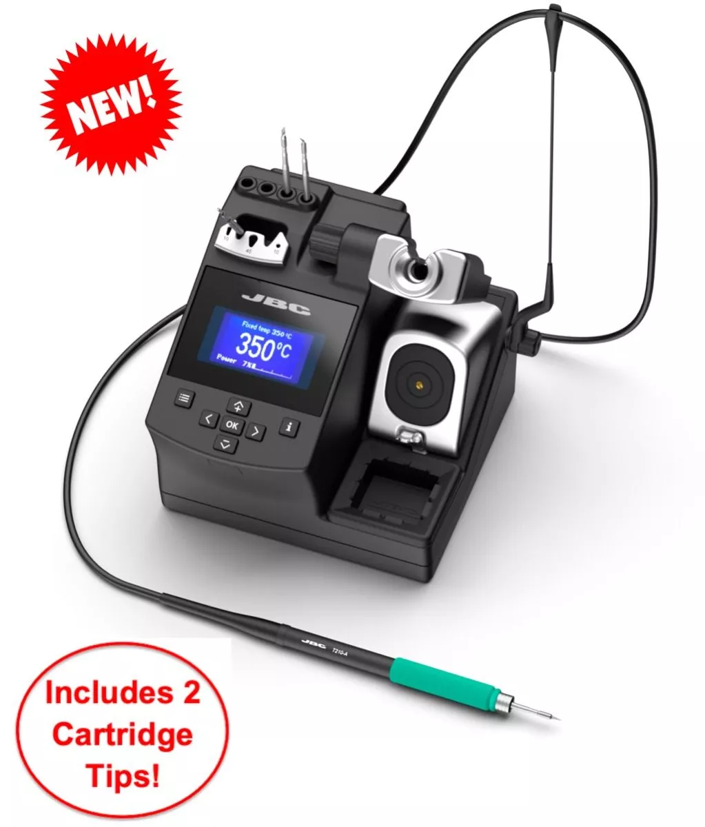 JBC CD-2SQF Precision Soldering Station with T210-A Precision Handle and 2 Cartridge Tips